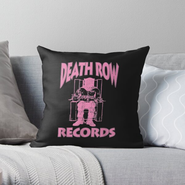 Death row records logo pink Throw Pillow RB0310 product Offical death row records Merch